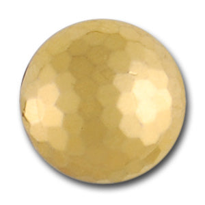 Honeycomb Czech Gold Glass Button