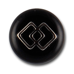 7/8" Interlocking Squares Czech Glass Button