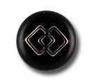 7/8" Interlocking Squares Czech Glass Button
