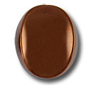 Oval Copper Czech Glass Button