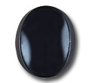 Oval Gunmetal Grey Czech Glass Button