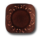 Copper Square Glass Button (Made in Switzerland)