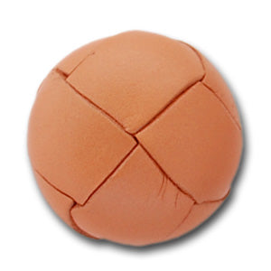 Honey Woven Camel Leather Button (Made in Italy)