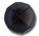 Woven Soft Black Leather Button