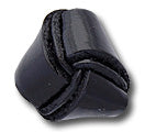 Knotted Black Leather Button