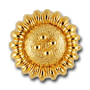 Sunflower Gold Metal Button