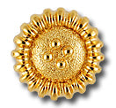 Sunflower Gold Metal Button