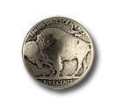 Buffalo Nickel Silver Metal Button