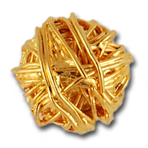 Ball of Yarn Gold Metal Button