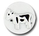Holstein Black & White Metal Novelty Button (Made in Switzerland)