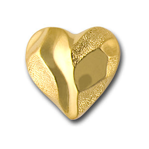 Golden Heart Novelty Button