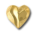 Golden Heart Novelty Button
