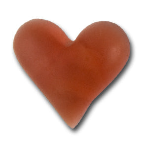 1 1/8" Translucent Heart Resin Novelty Button