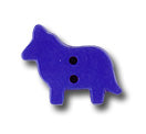 3/4" Purple Dog Plastic Novelty Button