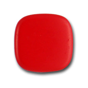 Square Lipstick Red Plastic Button (Made in France)