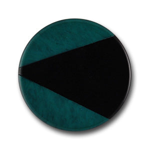 Evergreen Flat-Top Plastic Button