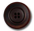 Milk Chocolate Brown Plastic Button (Made in Italy)