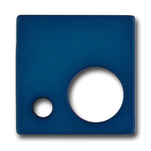 1" Square Teal Two-Hole Plastic Button