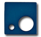 1" Square Teal Two-Hole Plastic Button