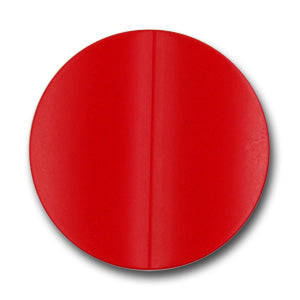 Cherry Red Creased Plastic Button  (Made in France)
