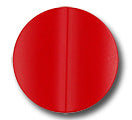 Cherry Red Creased Plastic Button  (Made in France)