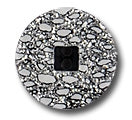 Glittery Silver Plastic Button (Made in Italy)