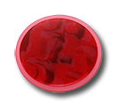 Marbled Strawberry Red Oval Plastic Button (Made in Italy)