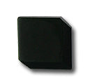 7/8" Forest Green Faux Square Vintage Button