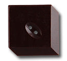 Brown 3-D Square Vintage Button
