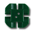 1" Green Pinwheel Vintage Button