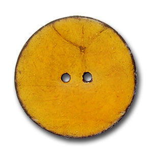 1 3/4" Yellow Coconut Shell Button
