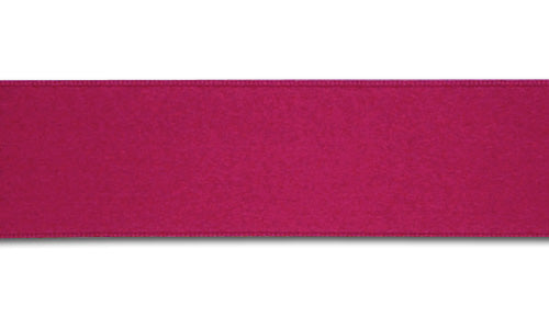 Raspberry Double-Faced Silk Satin Ribbon