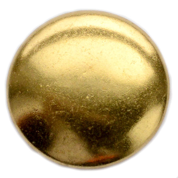 Classic Slightly Domed Brass Blazer Button (Made in USA by Waterbury)
