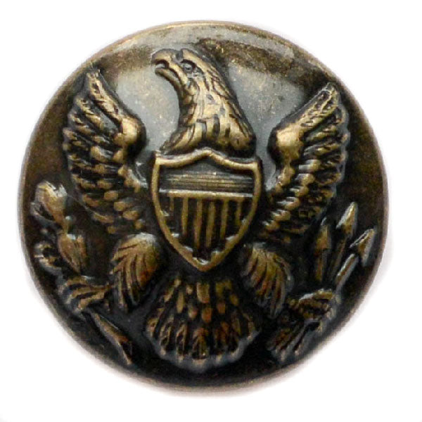 Domed Union Eagle Antique Gold Blazer Button (Made in USA by Waterbury)