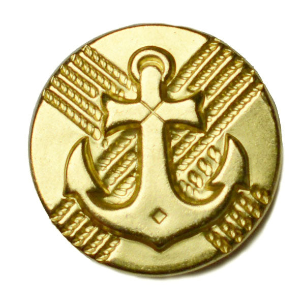 Anchor on Rope Brass Blazer Button (Made in USA by Waterbury)