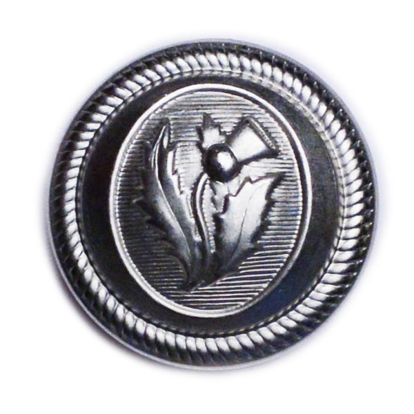 Thistle Silver Blazer Button (Made in USA by Waterbury)