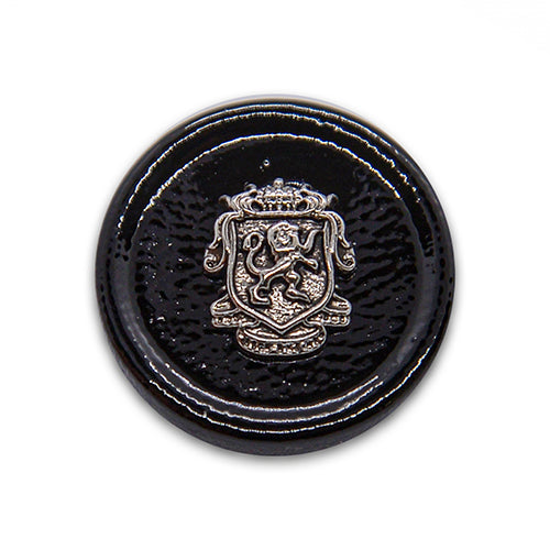 Black & Silver Crest Blazer Button (Made in Italy)
