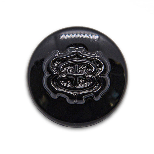 Black Domed Blazer Button (Made in Germany)