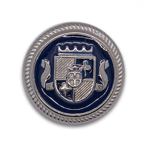 Crest Navy & Silver Blazer Button (Made in Germany)