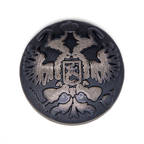 Winged Crest Antique Silver Blazer Button (Made in Germany)
