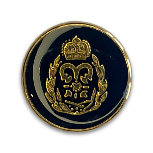 Crested Navy & Gold Enameled Blazer Button (Made in Germany)