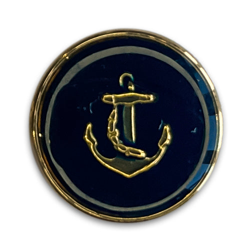 Golden Anchor Navy Enameled Blazer Button (Made in Germany)