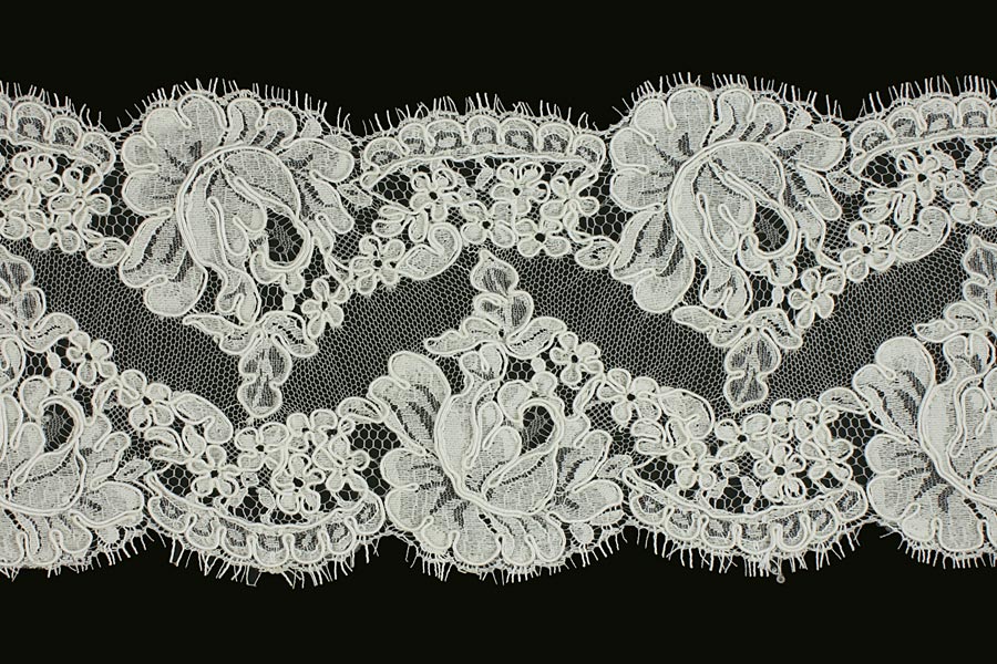 6" Ivory Alençon Galloon Lace (Made in France)