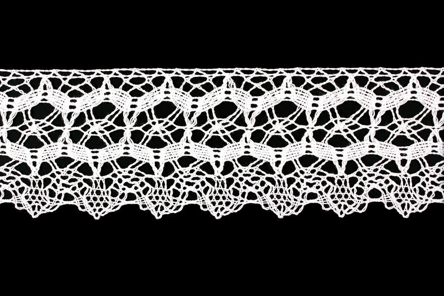 2 3/4" White Crochet Edging Lace (Made in England)