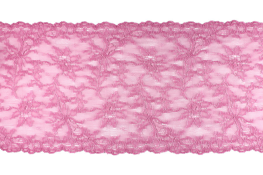 6 1/2" Deep Pink Stretch Galloon Lace