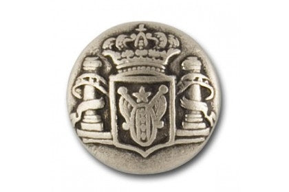 Chess Antique Silver Metal Button (Made in Italy)