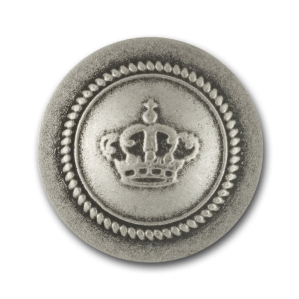 Coronet Antique Silver Blazer Button (Made in Italy)