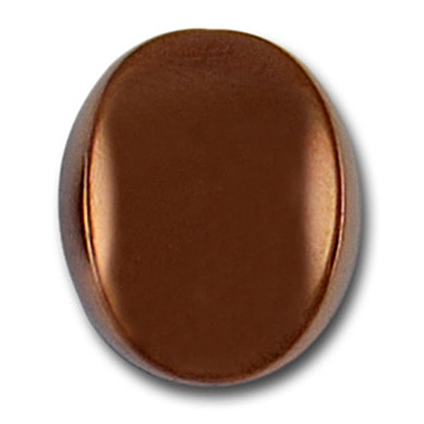 Oval Copper Czech Glass Button