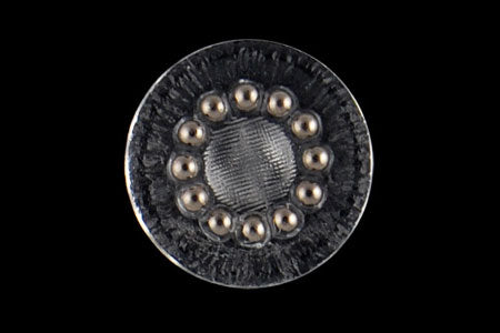 1 1/8" Clear & Silver Czech Glass Button