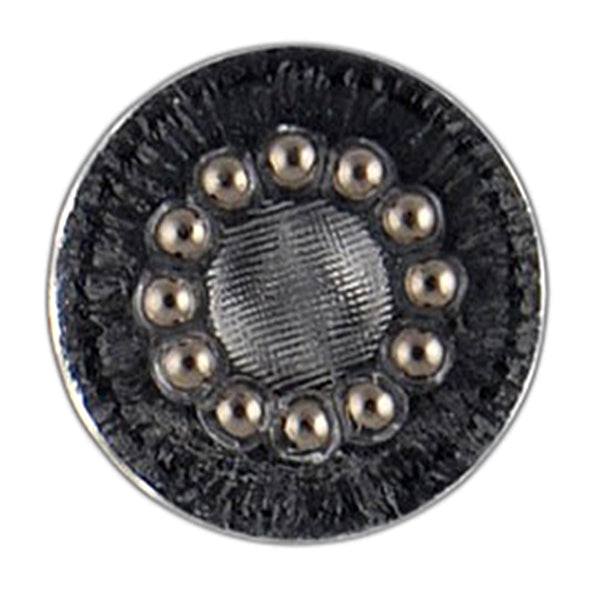 1 1/8" Clear & Silver Czech Glass Button